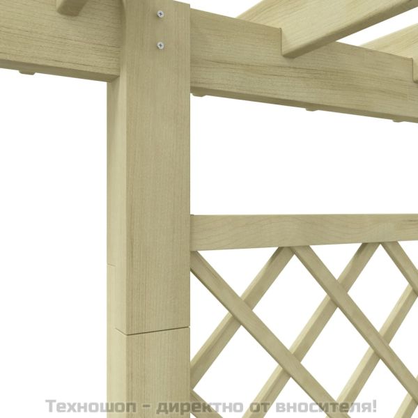 Градинска пергола плантер, 162x56x204 см, дърво