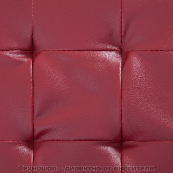 Табуретка ракла, 87,5 см, виненочервена, изкуствена кожа