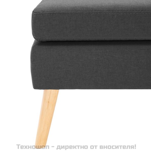 Табуретка, тъмносива, текстил