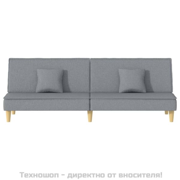 Разтегателно канапе, светлосиво, плат