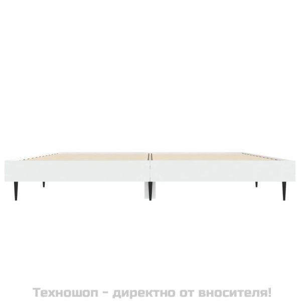 Рамка за легло, бяла, 75x190 см, масивно дърво