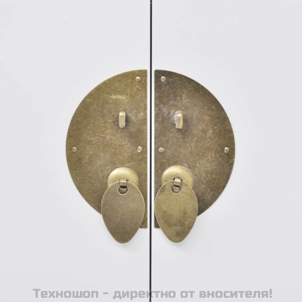 Бюфет китайски стил, масивно дърво, бял