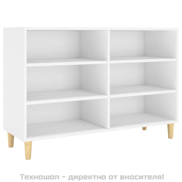 Сайдборд, бял, 103,5x35x70 см, инженерно дърво