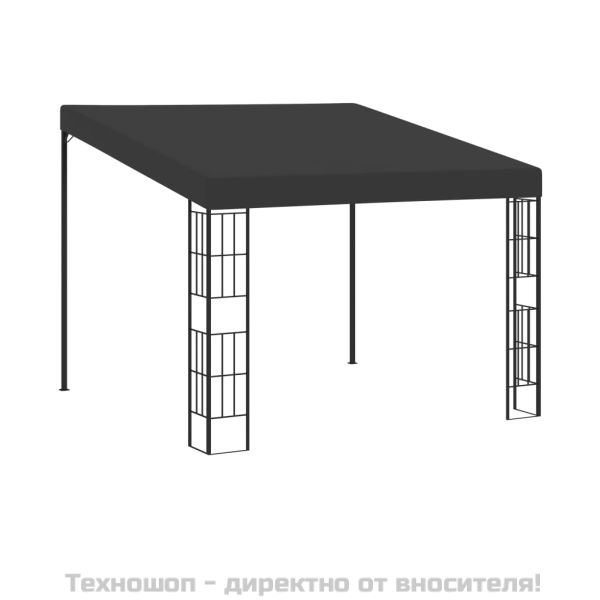 Шатра за стенен монтаж, 3x3 м, антрацит, текстил