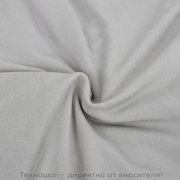 Разтеглив калъф за 3-местен диван, сив, полиестерно жарсе