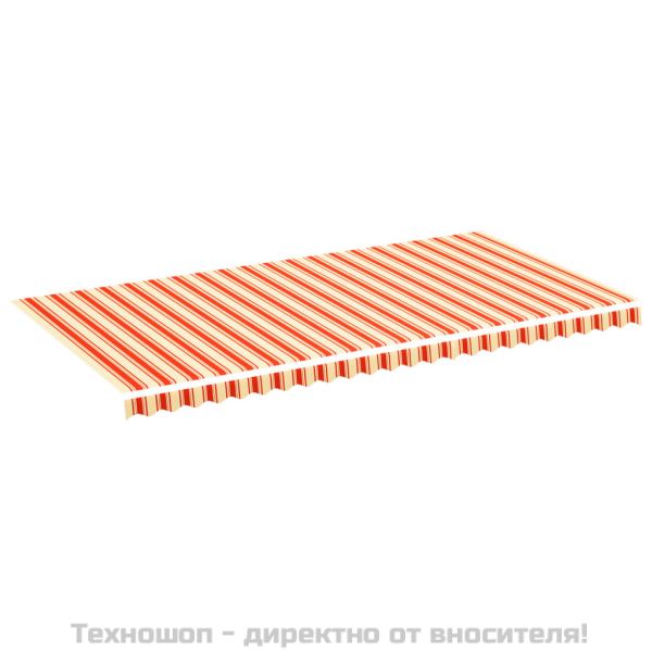 Резервно платнище за тенти, жълто и оранжево, 6x3 м