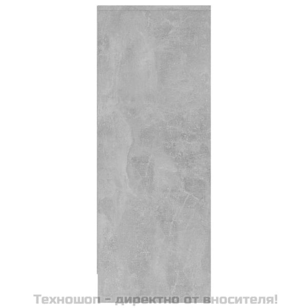 Шкаф за обувки, бетонно сив, 31,5x35x90 см, инженерно дърво