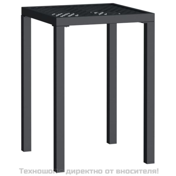 Градинска маса антрацит 50x50x72 cм стомана