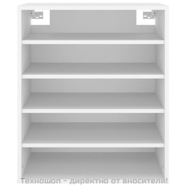 Шкаф за обувки, бял, 60x35x70 см, инженерно дърво