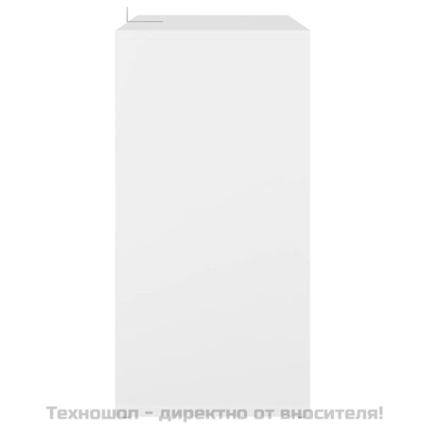 Шкаф за обувки, бял, 60x35x70 см, инженерно дърво
