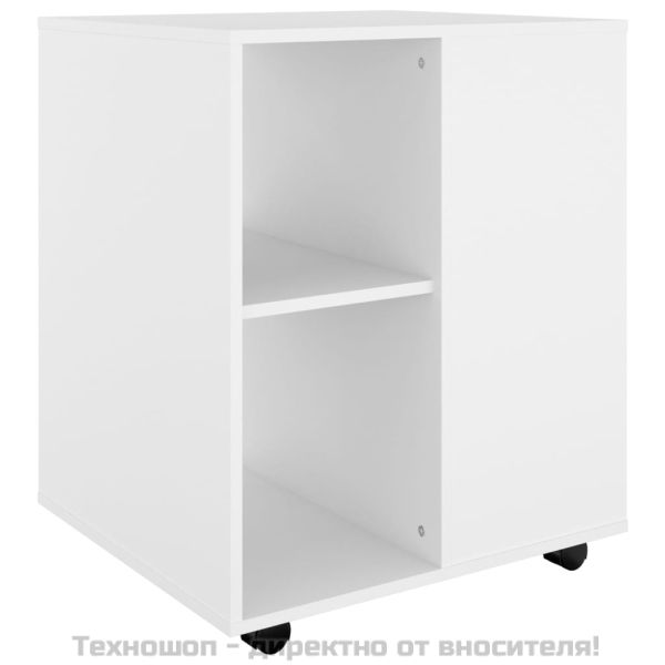 Подвижен шкаф, бял, 60x53x72 см, инженерно дърво