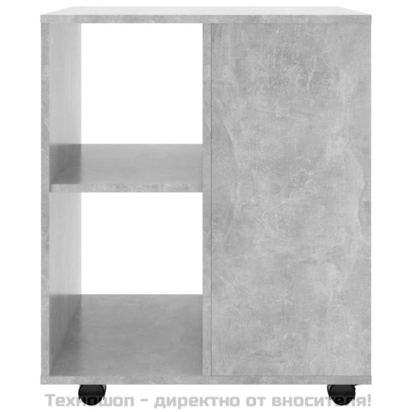 Подвижен шкаф, бетонно сив, 60x53x72 см, инженерно дърво