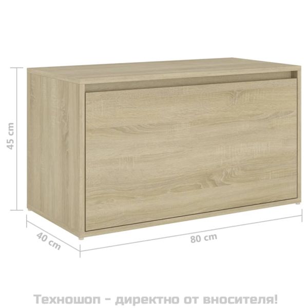 Пейка за коридор, 80x40x45 см, дъб сонома, инженерно дърво
