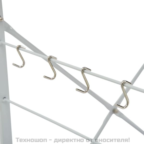 Шкаф за микровълнова, бял, 60x39,6x123 см, инженерно дърво