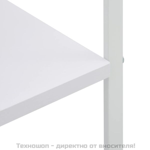 Шкаф за микровълнова, бял, 60x39,6x123 см, инженерно дърво