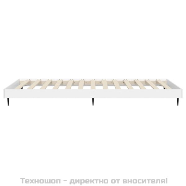 Рамка за легло, бяла, 75x190 см, инженерно дърво