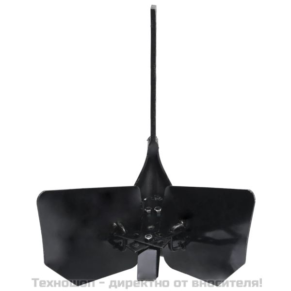 Плуг за мотофреза, черен, метал