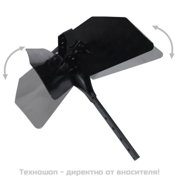 Плуг за мотофреза, черен, метал