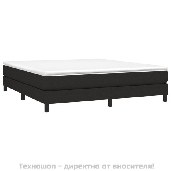 Боксспринг легло с матрак, черно, 180x200 см, плат