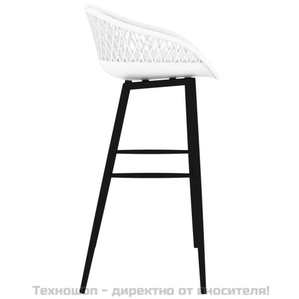 Бар столове, 4 бр, бели