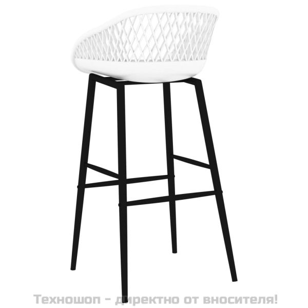 Бар столове, 4 бр, бели