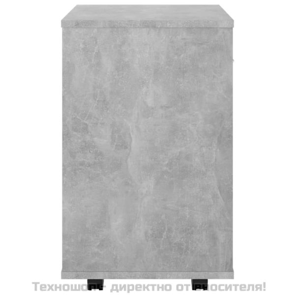 Подвижен шкаф, бетонно сив, 46x36x59 см, инженерно дърво