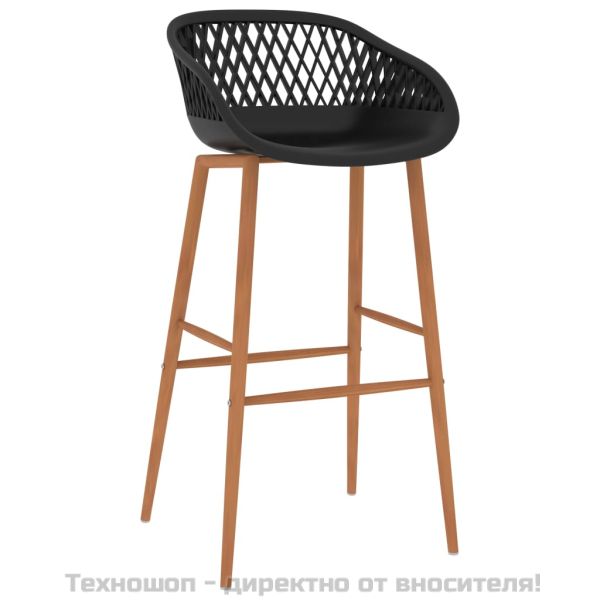 Бар столове, 4 бр, черни