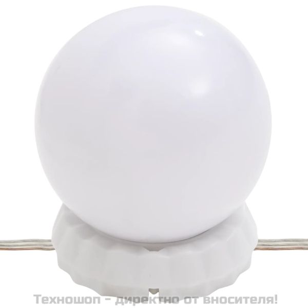 Комплект тоалетка с LED, сив сонома, инженерно дърво