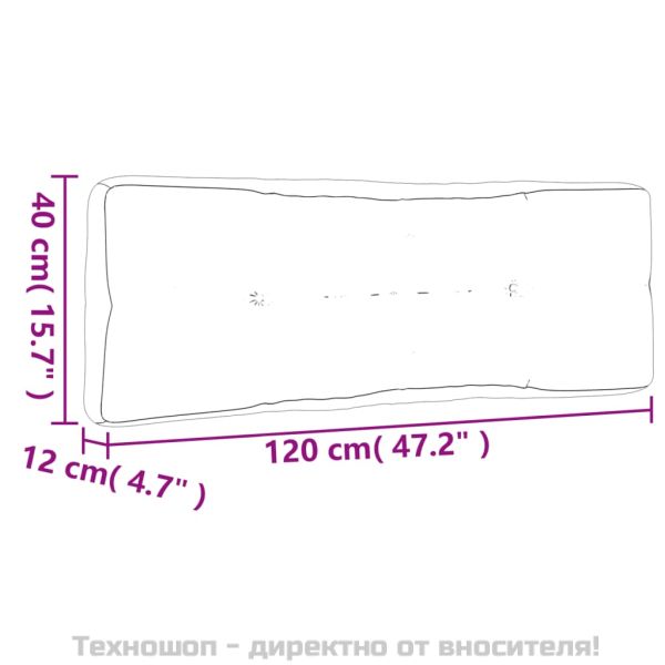 Палетни възглавници, 5 бр, на листа, текстил