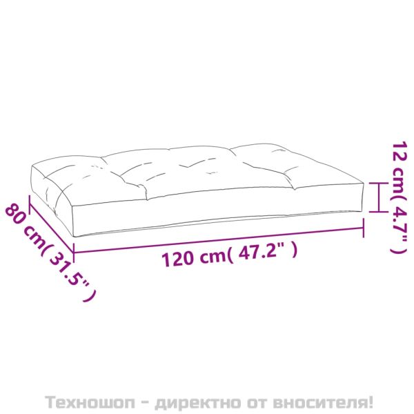 Палетни възглавници, 5 бр, на листа, текстил