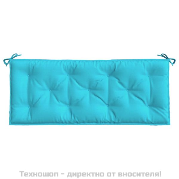 Възглавници за градински пейки 2 бр тюркоаз 120x50x7 см плат