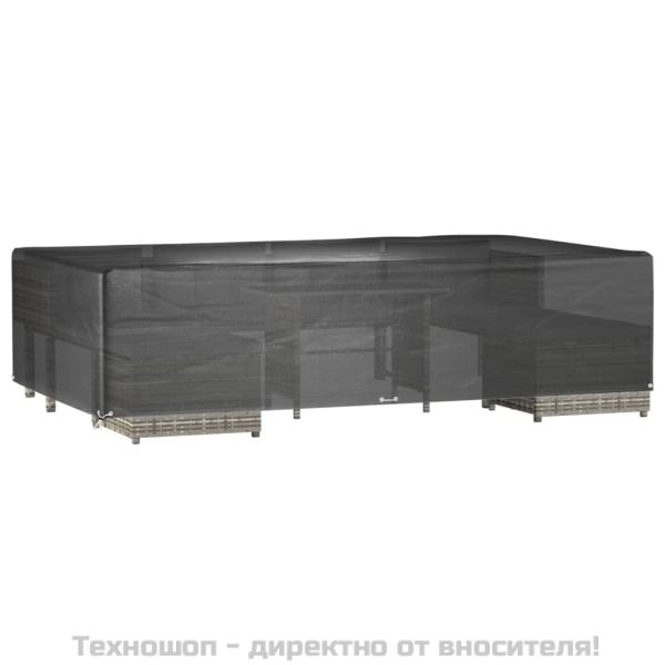 Покривало за градински мебели 12 капси 315x180x75см правоъгълно