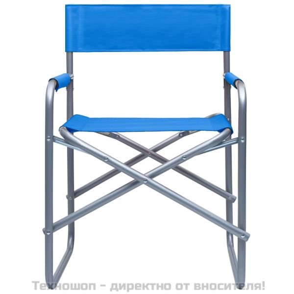 Режисьорски столове, 2 бр, стомана, сини