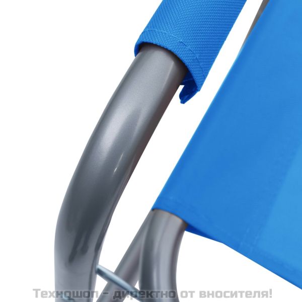 Режисьорски столове, 2 бр, стомана, сини