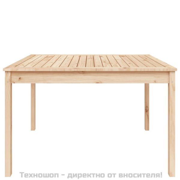 Градинска маса, 121x82,5x76 см, борово дърво масив