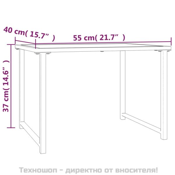 Градинска маса антрацит 55x40x37 cм стомана