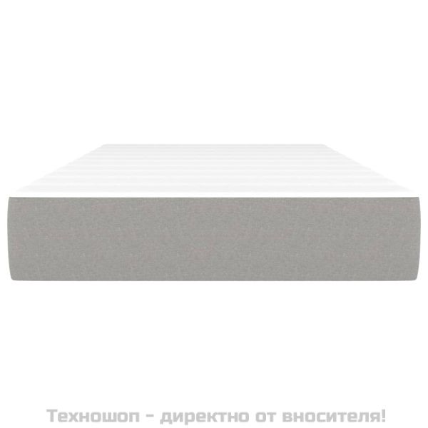 Матрак за легло с покет пружини средна твърдост светлосив 90x190x20 см плат