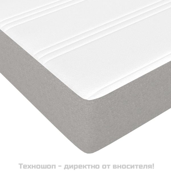 Матрак за легло с покет пружини средна твърдост светлосив 90x190x20 см плат