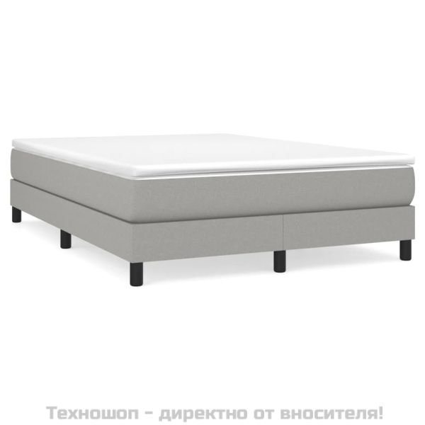 Боксспринг легло с матрак, светлосиво, 140x190 см плат