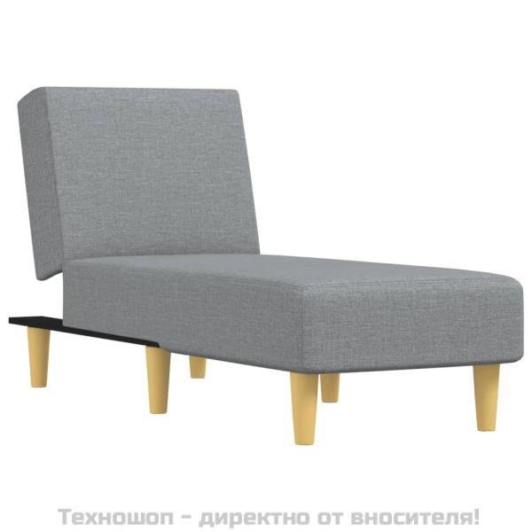 Кушетка, светлосива, текстил