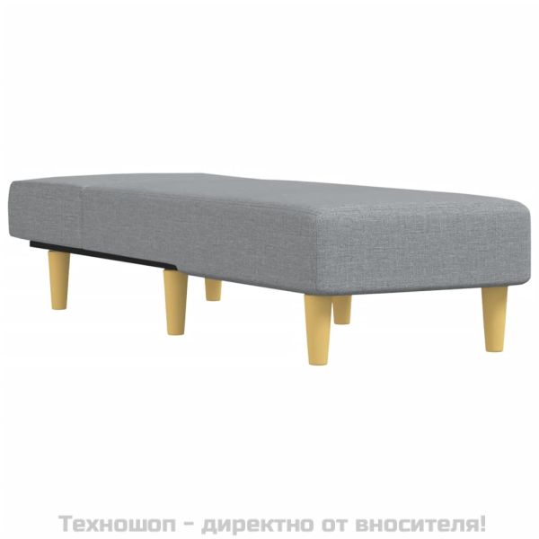 Кушетка, светлосива, текстил