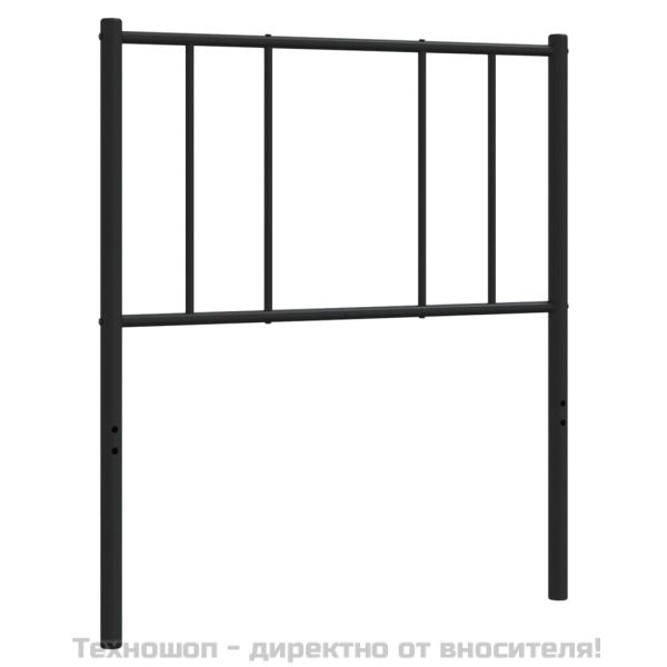 Метална резервна табла за легло, черна, 90 см