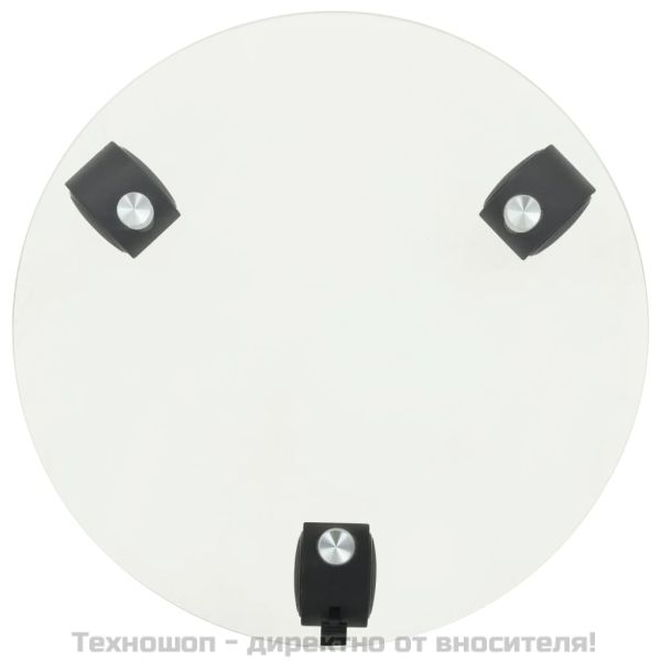 Стойки за саксии с колела 4 бр 28 см закалено стъкло кръгли