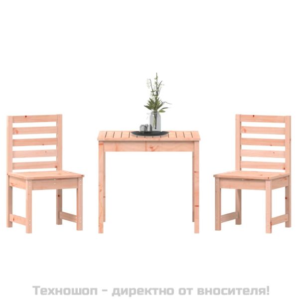 Градински бистро комплект от 3 части, дугласко дърво масив