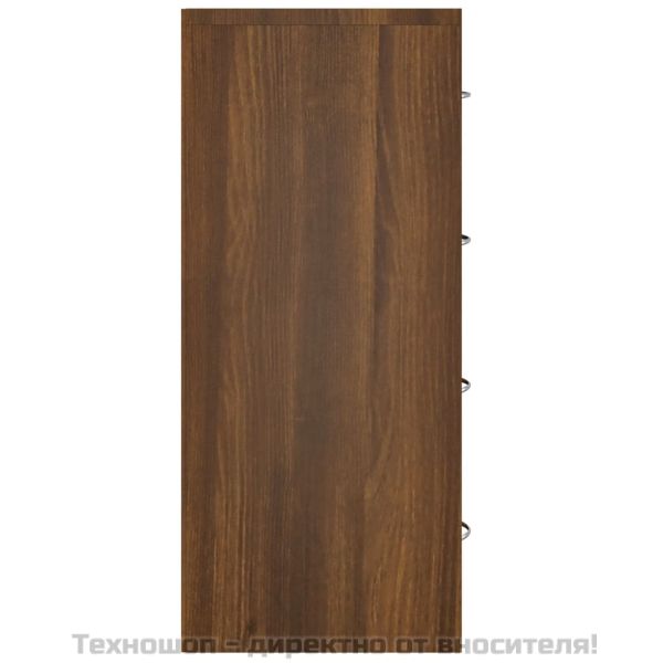 Сайдборд с 4 чекмеджета, 60x30,5x71 см, кафяв дъб