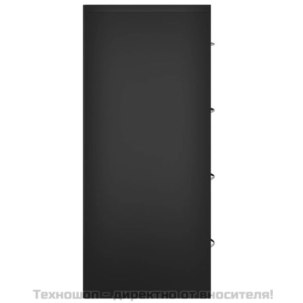 Сайдборд с 4 чекмеджета, 60x30,5x71 см, черен