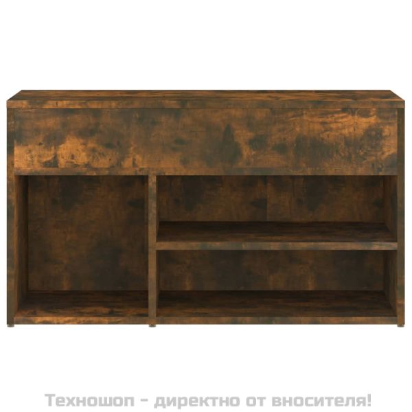 Пейка за обувки, опушен дъб, 80x30x45 см, инженерно дърво