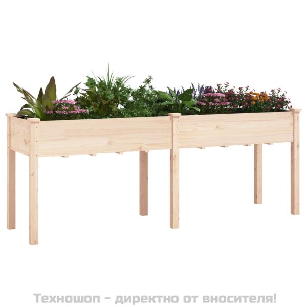 Саксия с вложка 203x53x76 см масивна ела