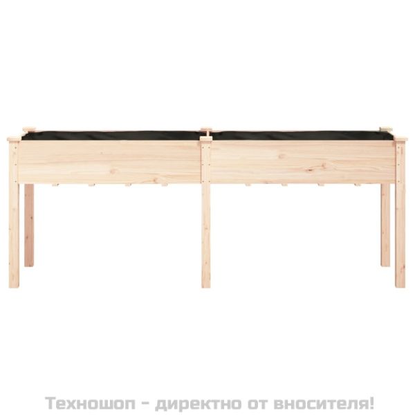 Саксия с вложка 203x53x76 см масивна ела