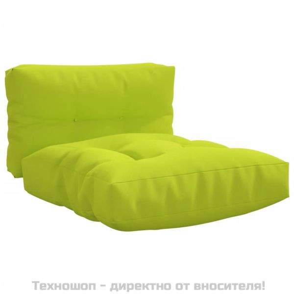 Палетни възглавници, 2 бр, яркозелени, текстил